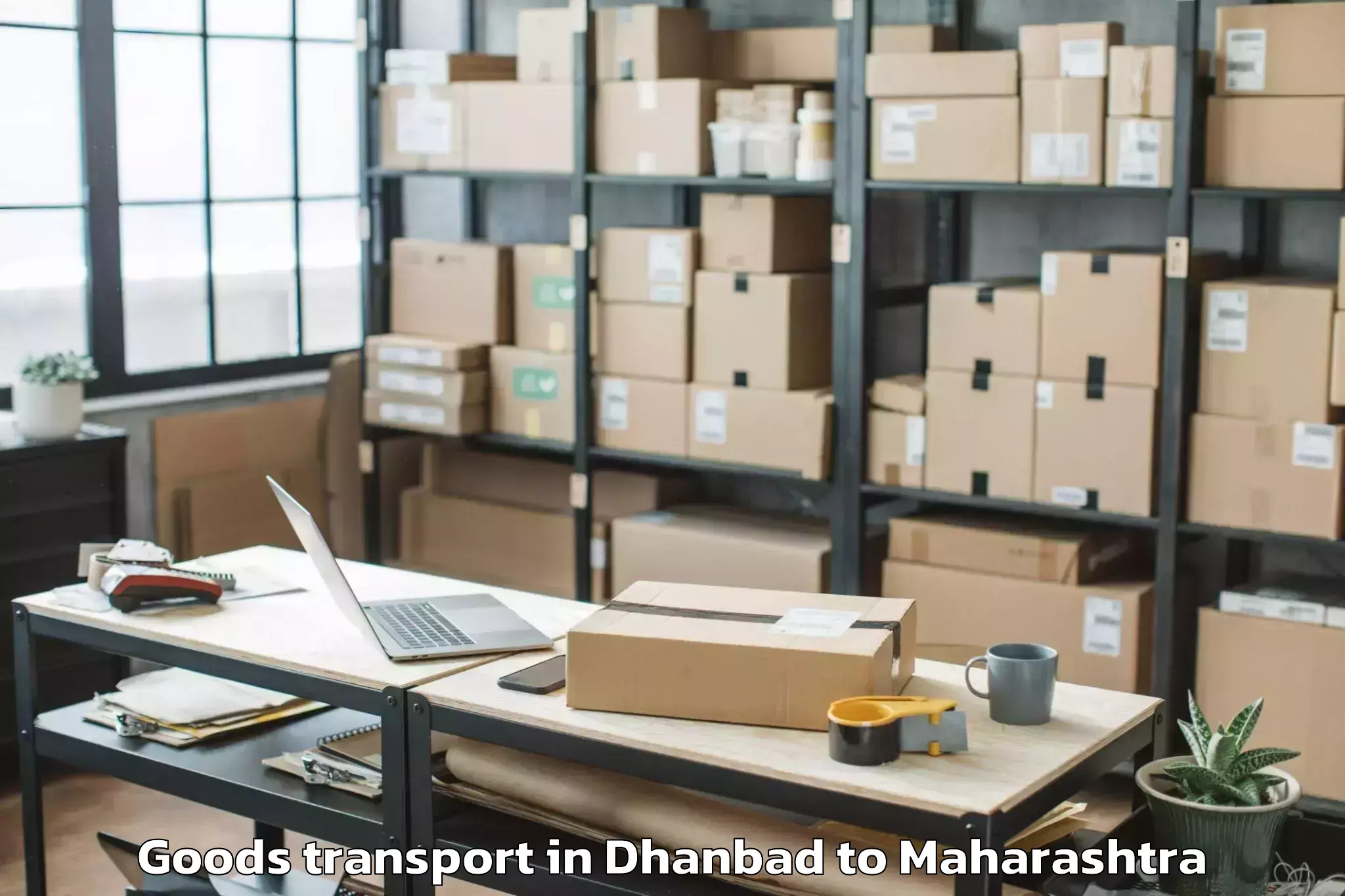 Efficient Dhanbad to Ballarpur Goods Transport